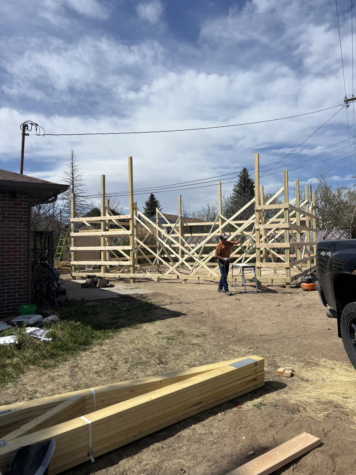Wood framing construction for residential project in Cheyenne WY